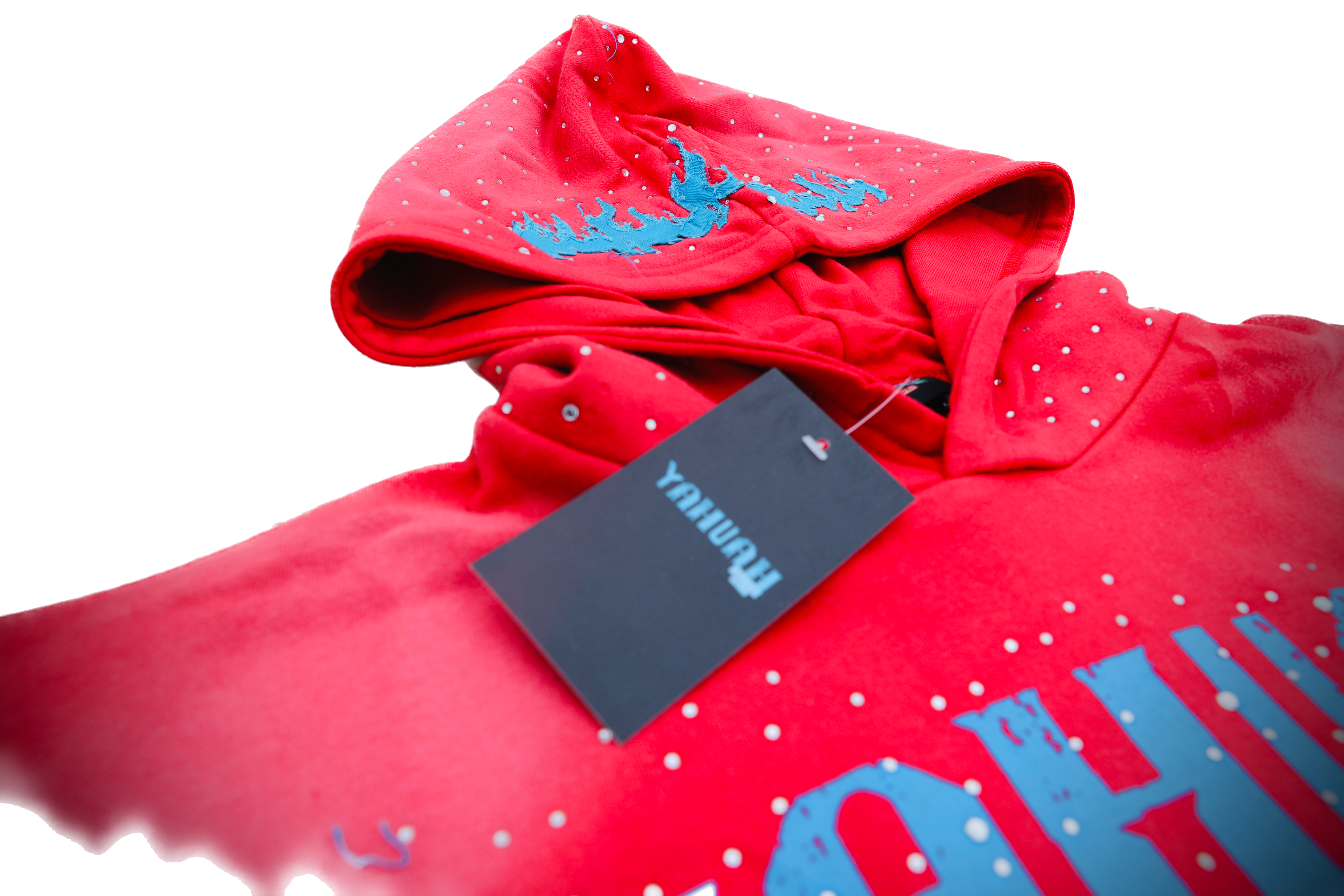 Yahuah Designer “Red Flared Sweatpants & Cropped Hoodie Set"